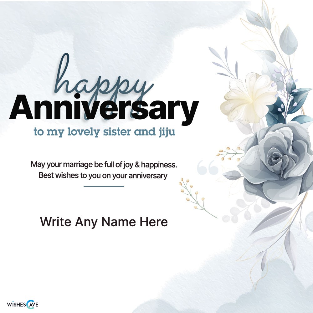 Gorgeous floral happy anniversary card