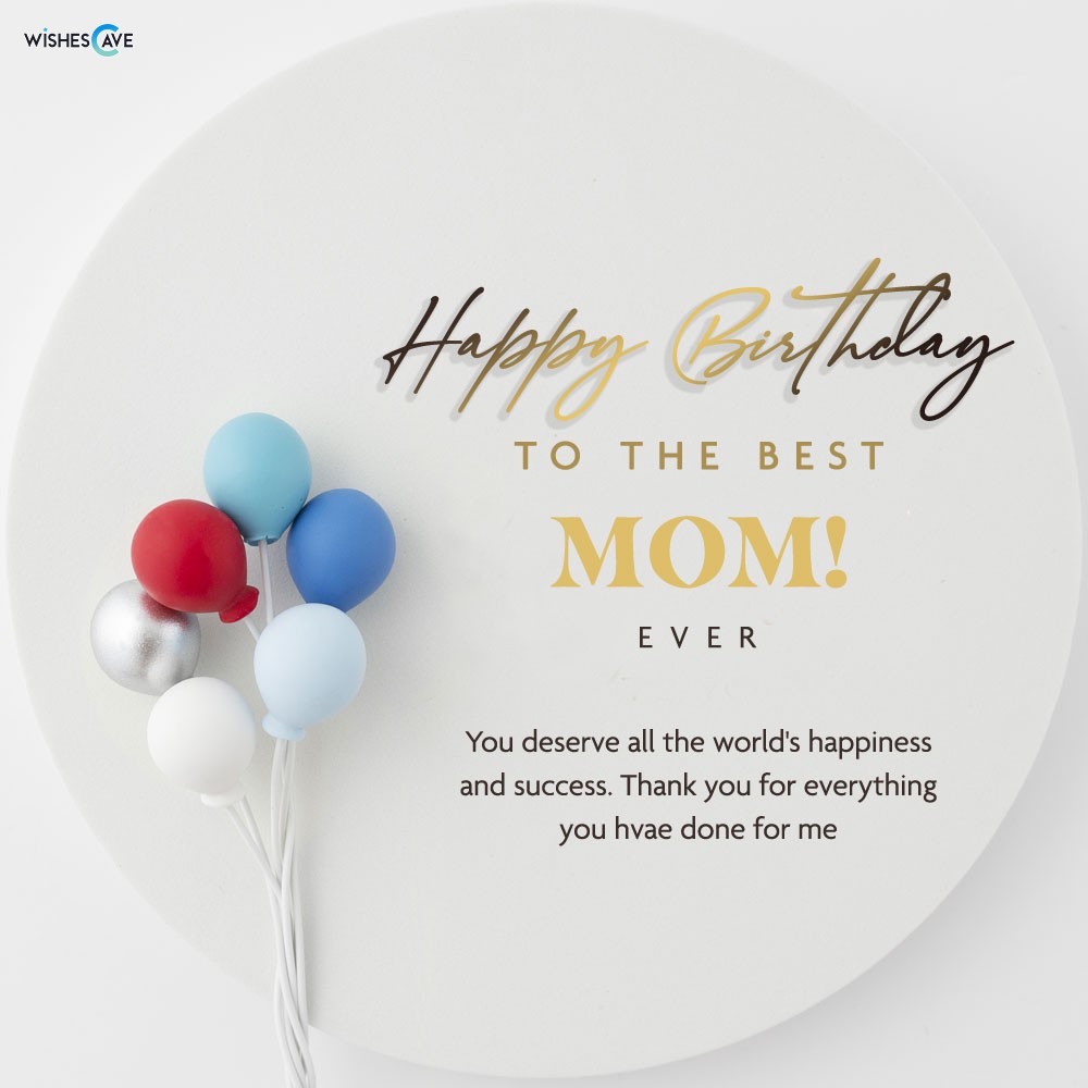 To the best mom happy birthday card