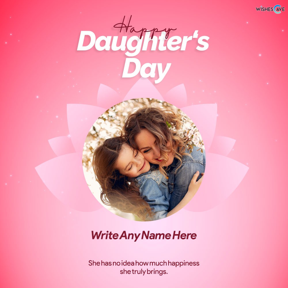 Daughter's Day Poster Template With Photo And Name