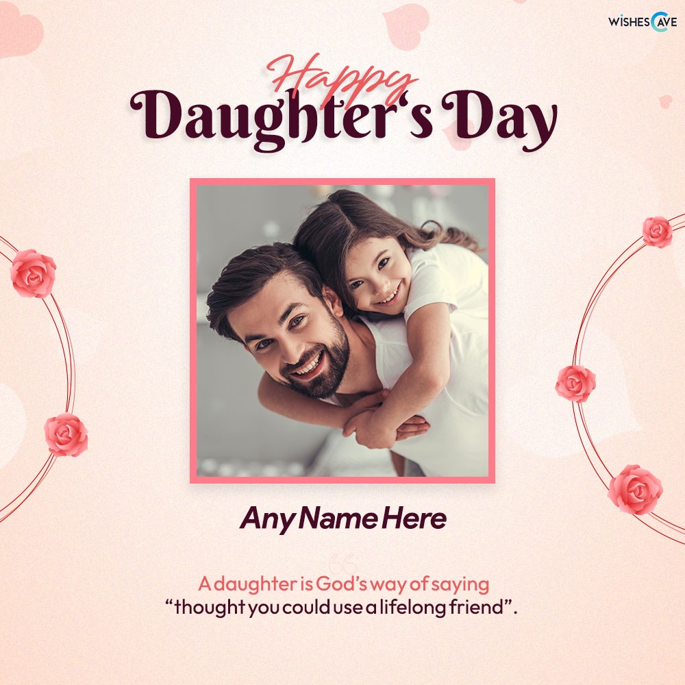 Customizable design template for Happy Daughter's Day