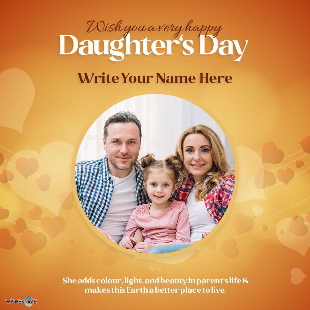 Scatters Hearts Daughter Day Photo Template