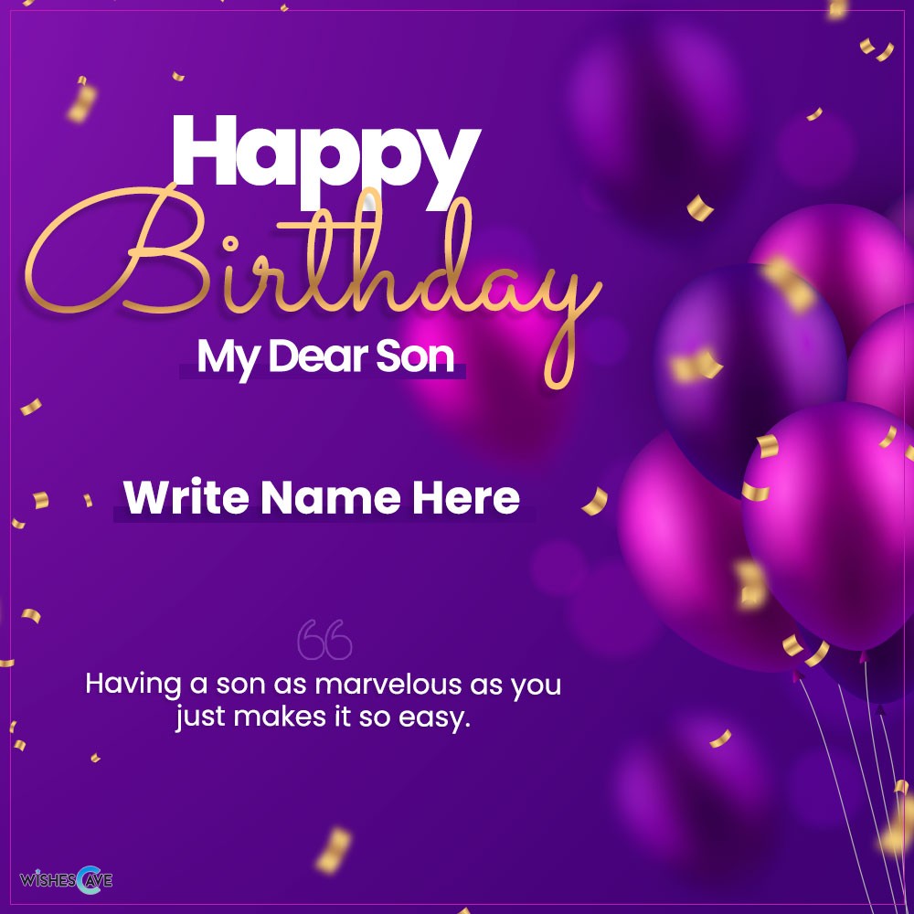 Shiny and purple background happy birthday card