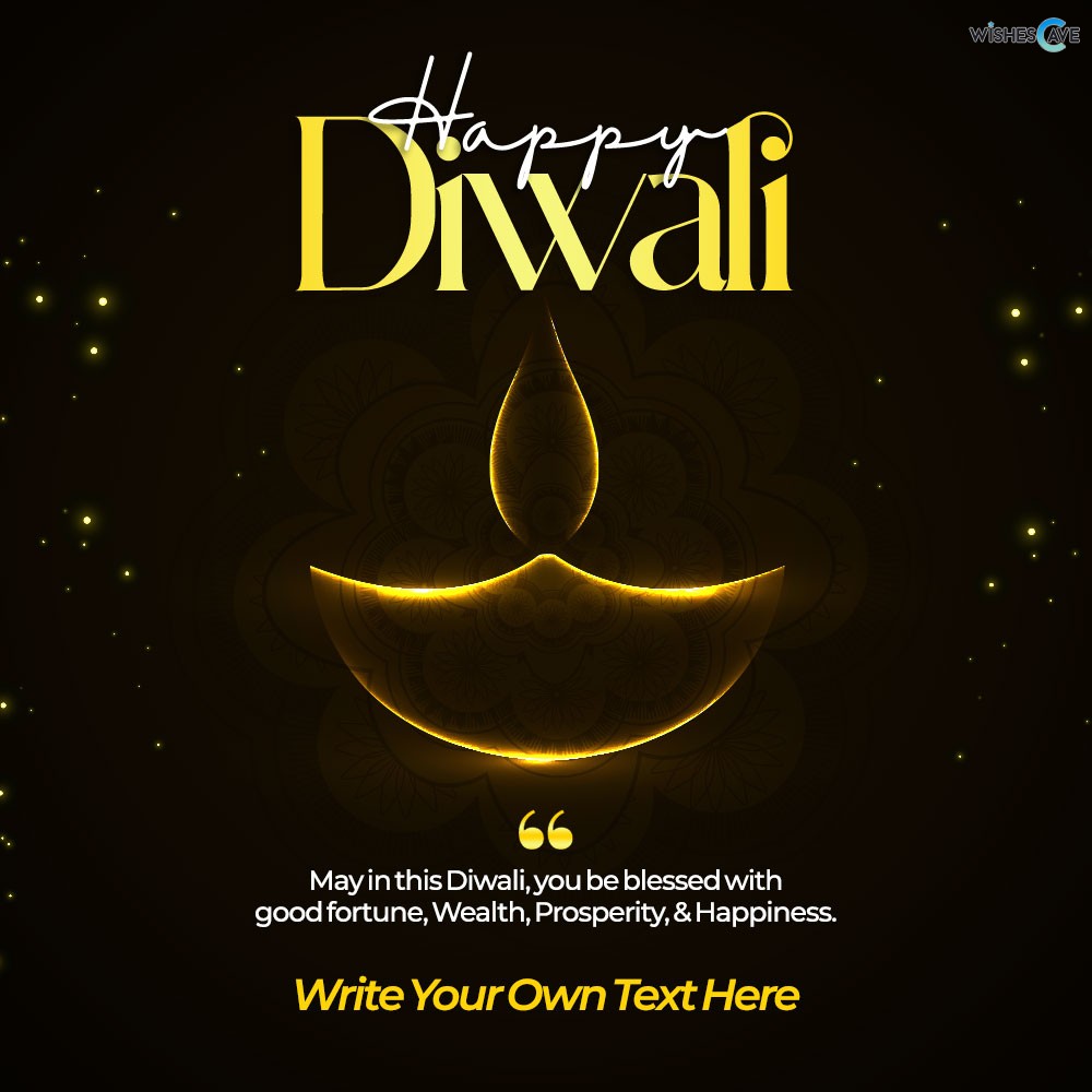 Wish Happy Diwali Online Greetings Card With Image Of Diyas