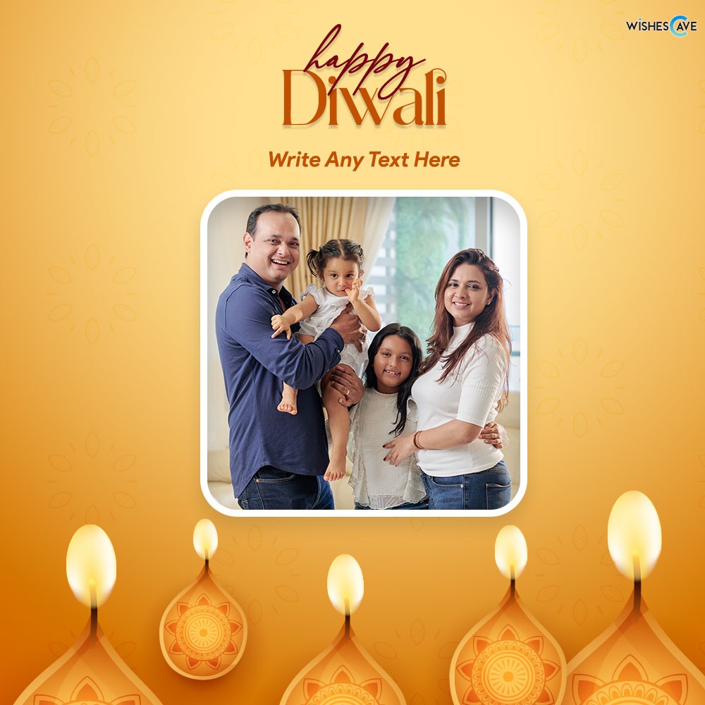 Free Customizable Diwali Greetings Card Template With Photo and Name