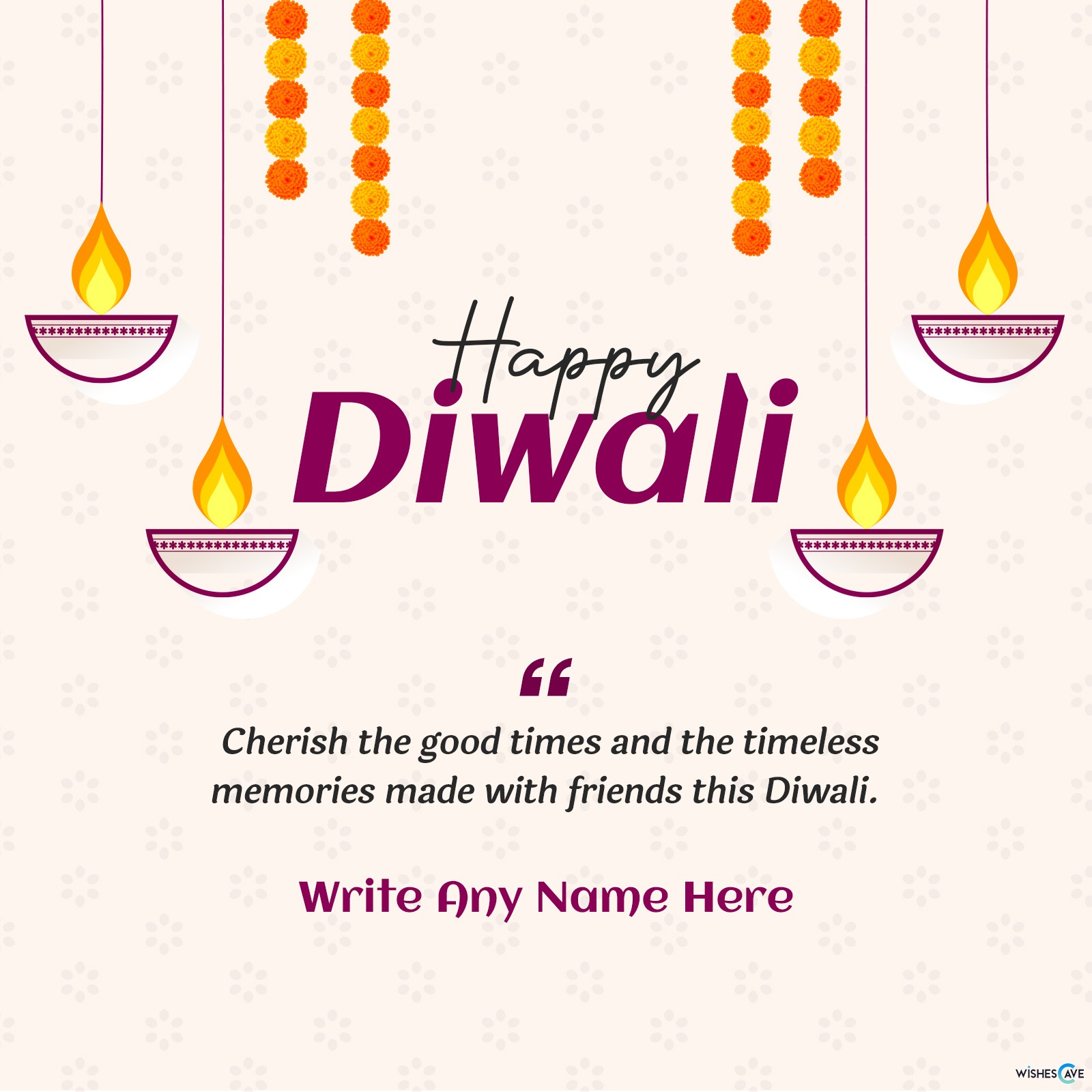 Easy Diwali Card Making With Name Online