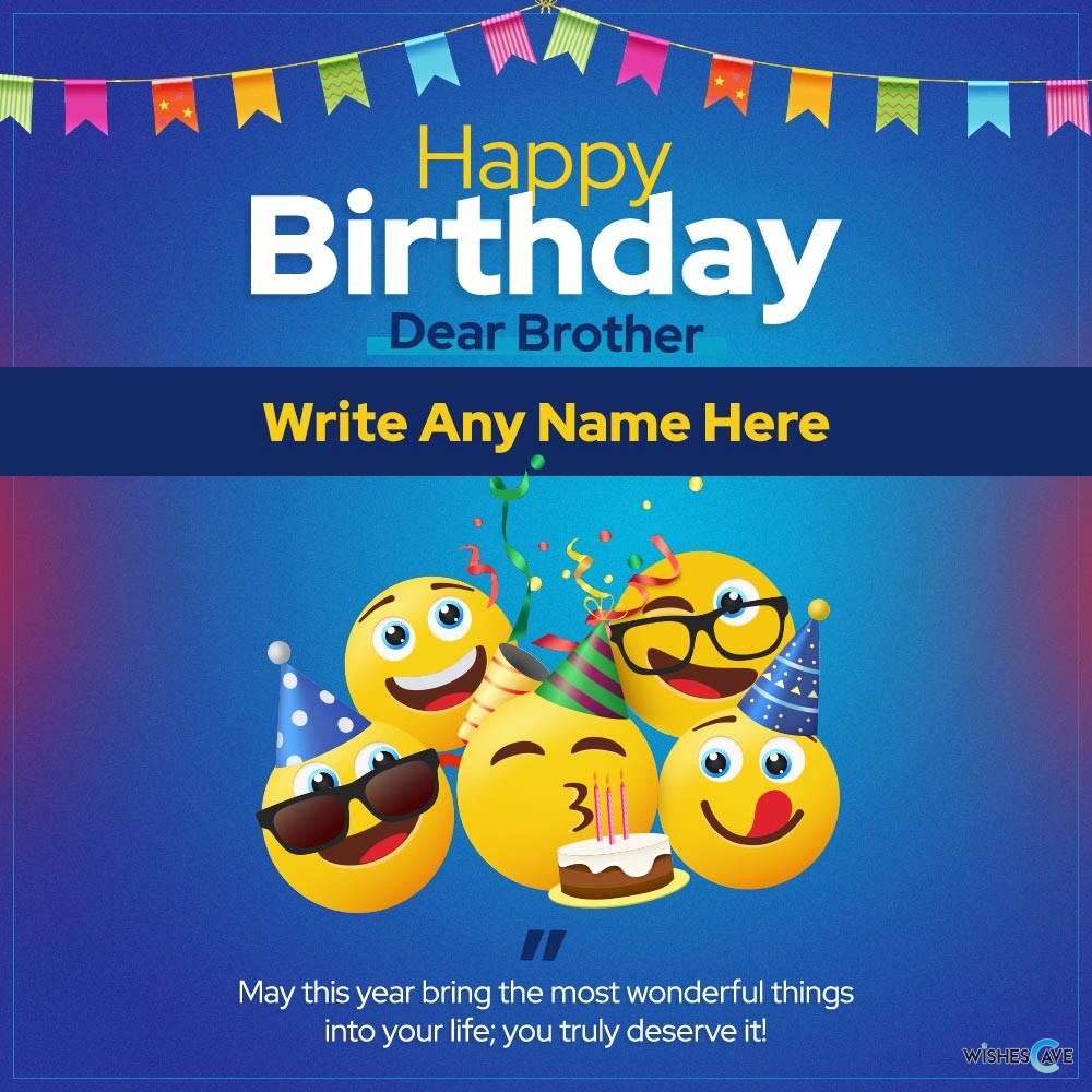 Emoji faces happy birthday card