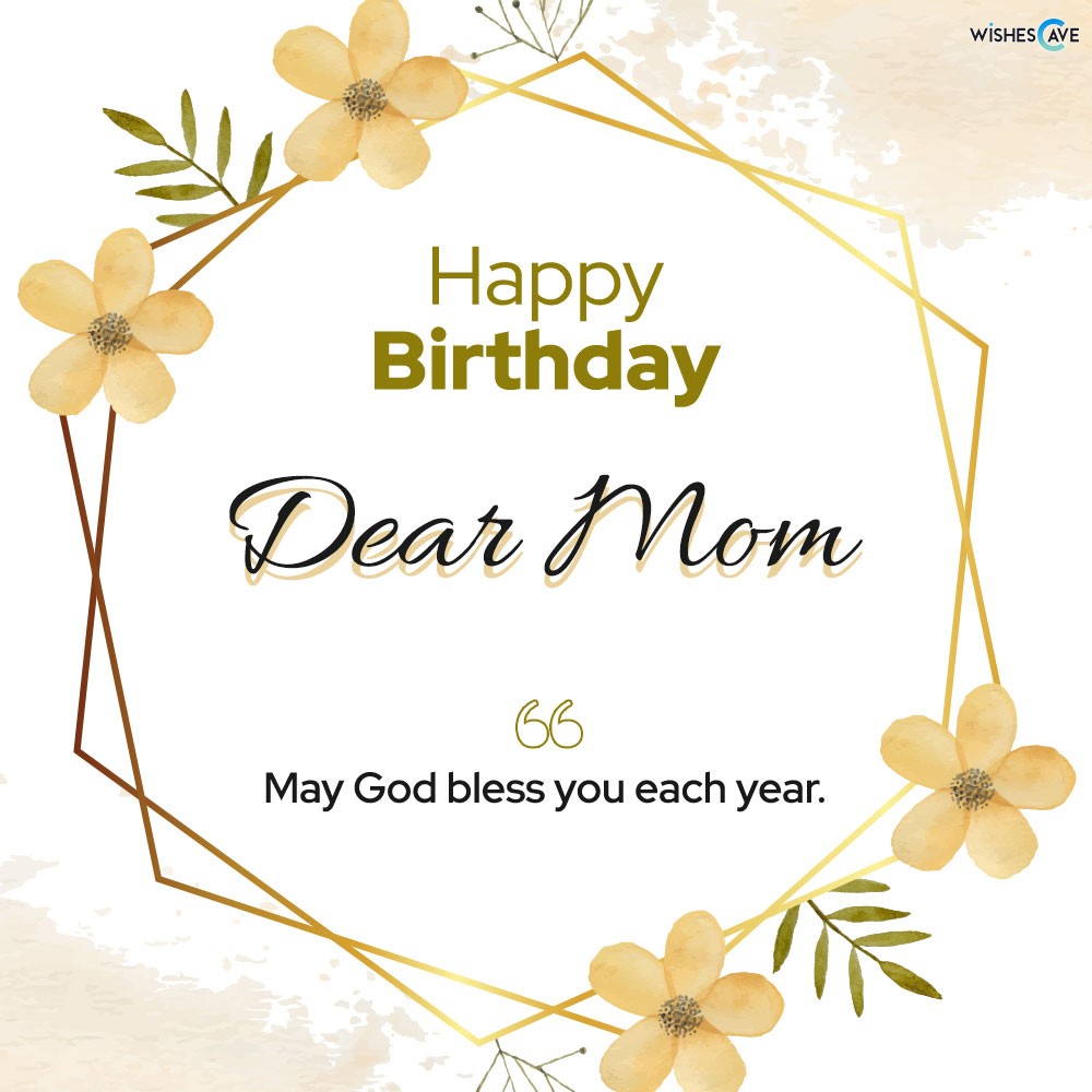 Subtle pastel floral dear mom happy birthday card