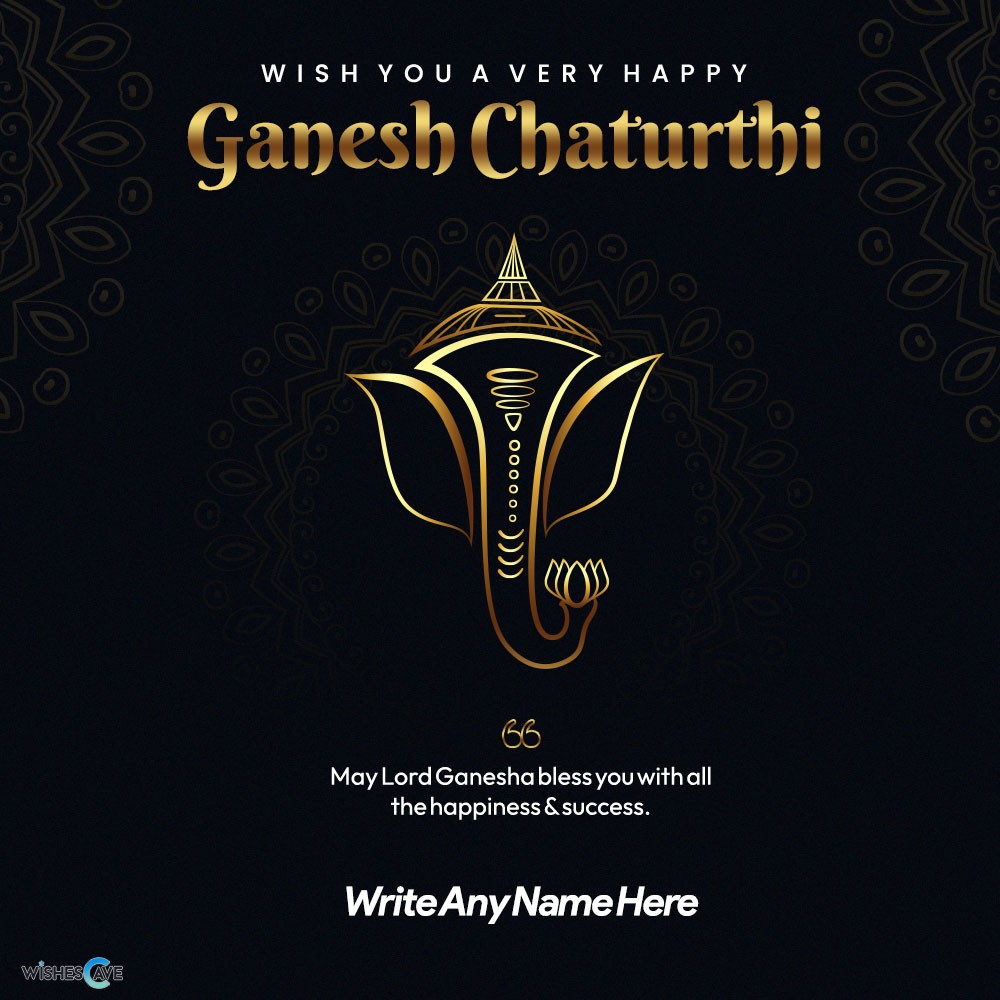 Auspicious Ganesh Chaturthi Wishes Cards Online Design 2022