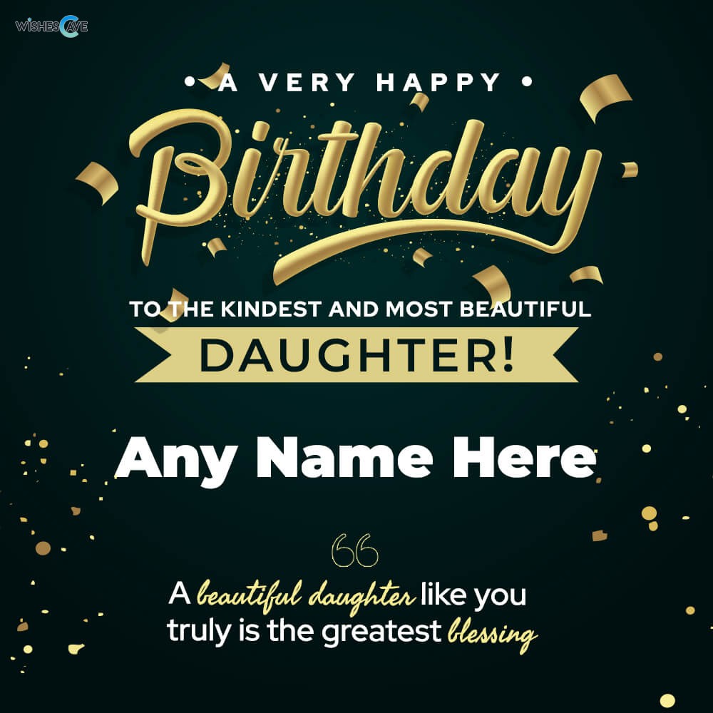 Stylish Birthday Card for a Beautiful Daughter