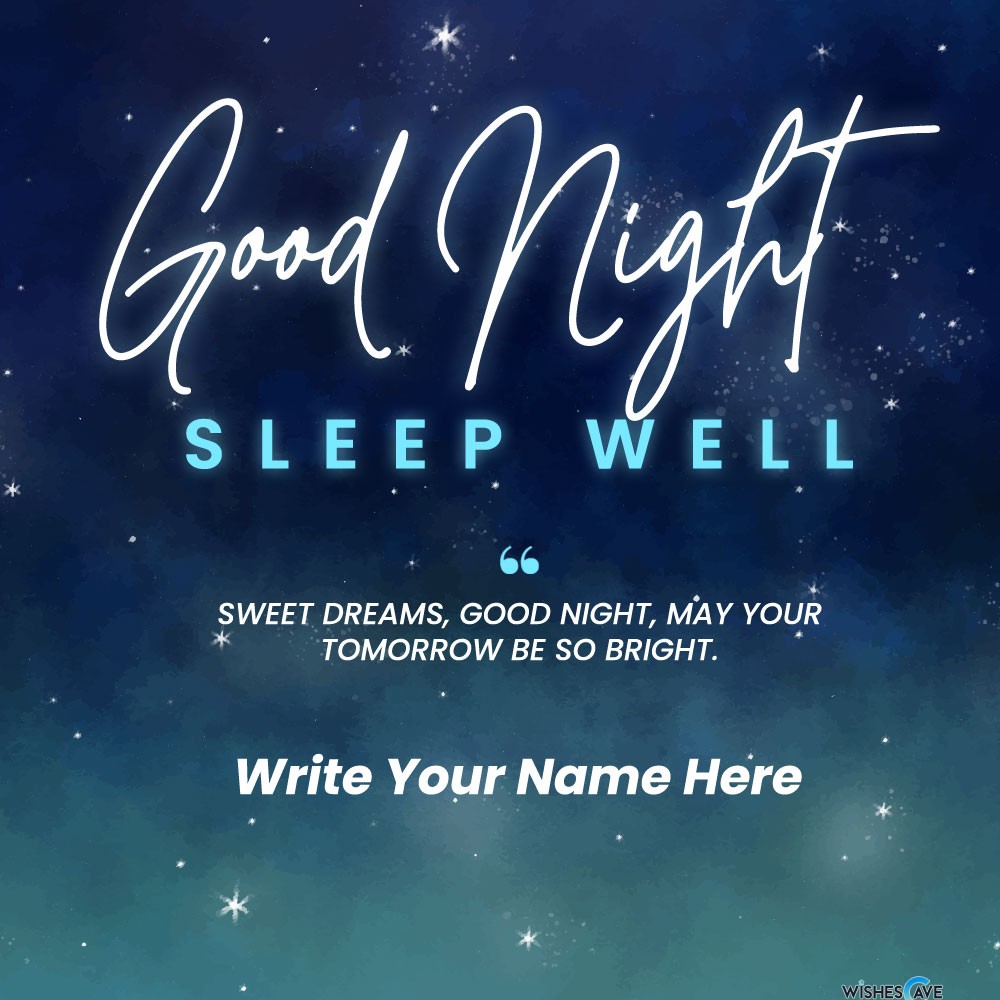 Good Night Sleep Well Message image for WhatsApp