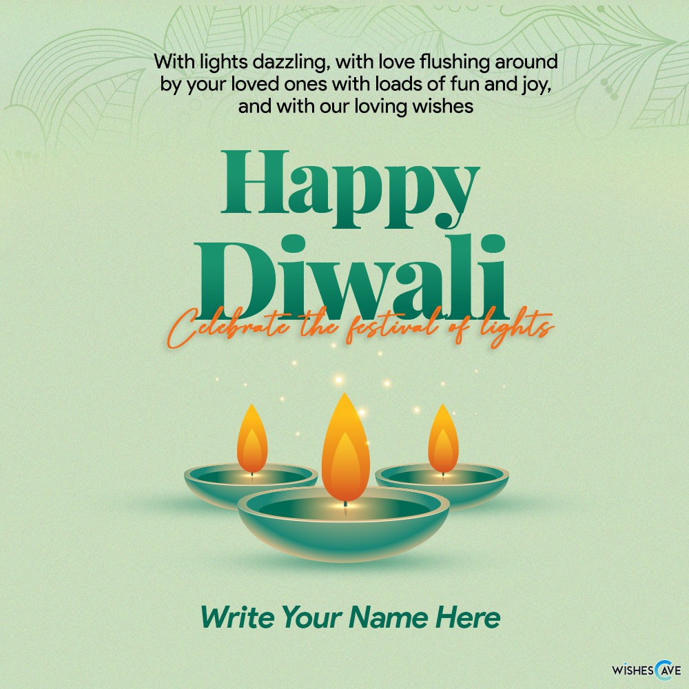 Create Green Happy Diwali Wishes