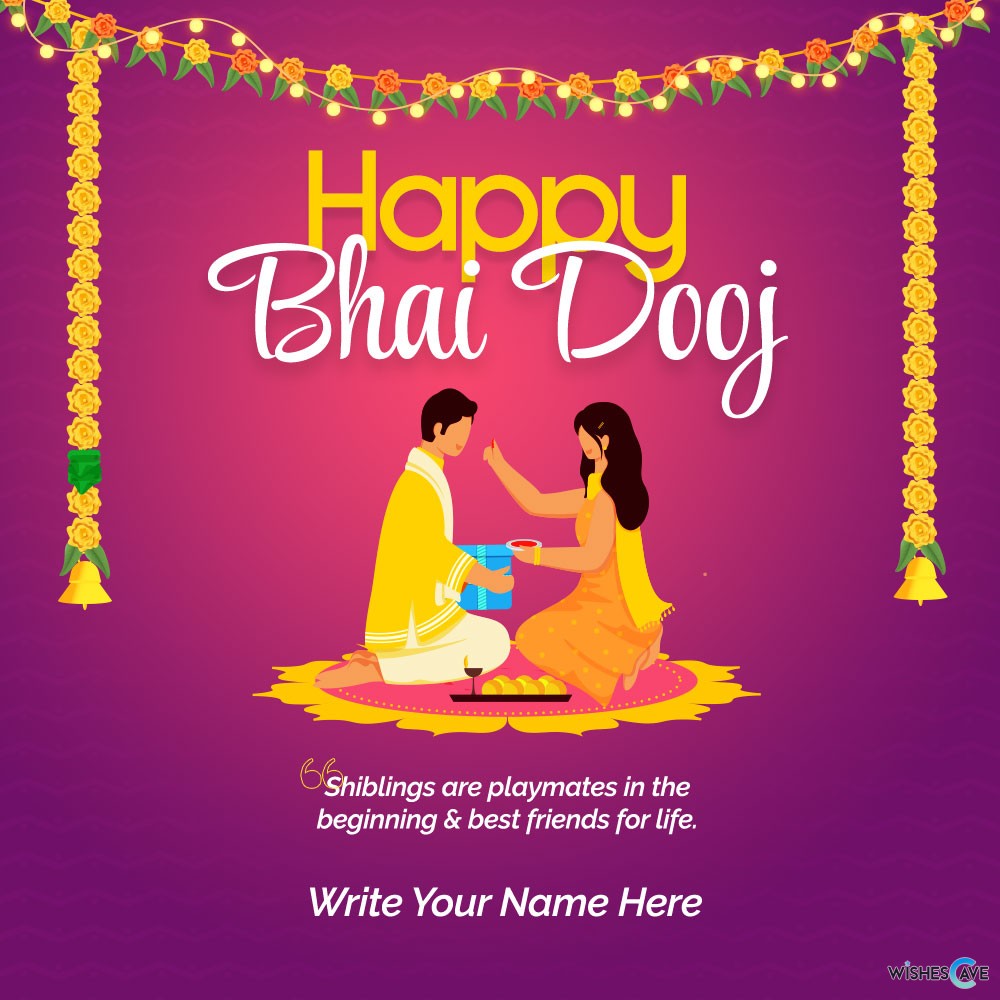 Wish Your Siblings with Latest Happy Bhai Dooj Card 2022
