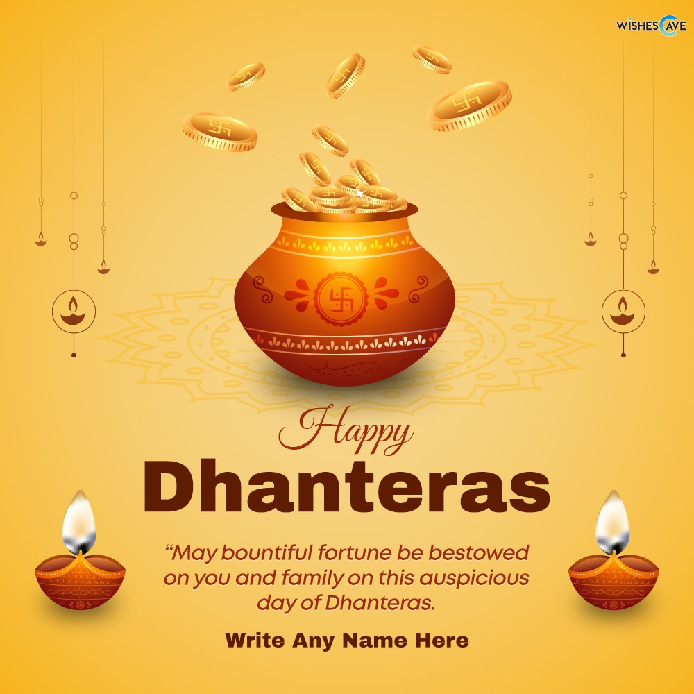Happy Dhanteras Lakshmi Ji Blessing Quote