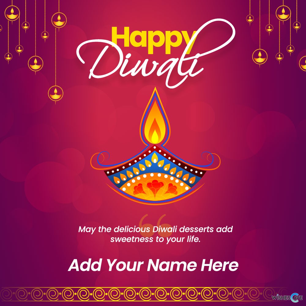 Designer Diya and Embellishments Happy Diwali Wishes