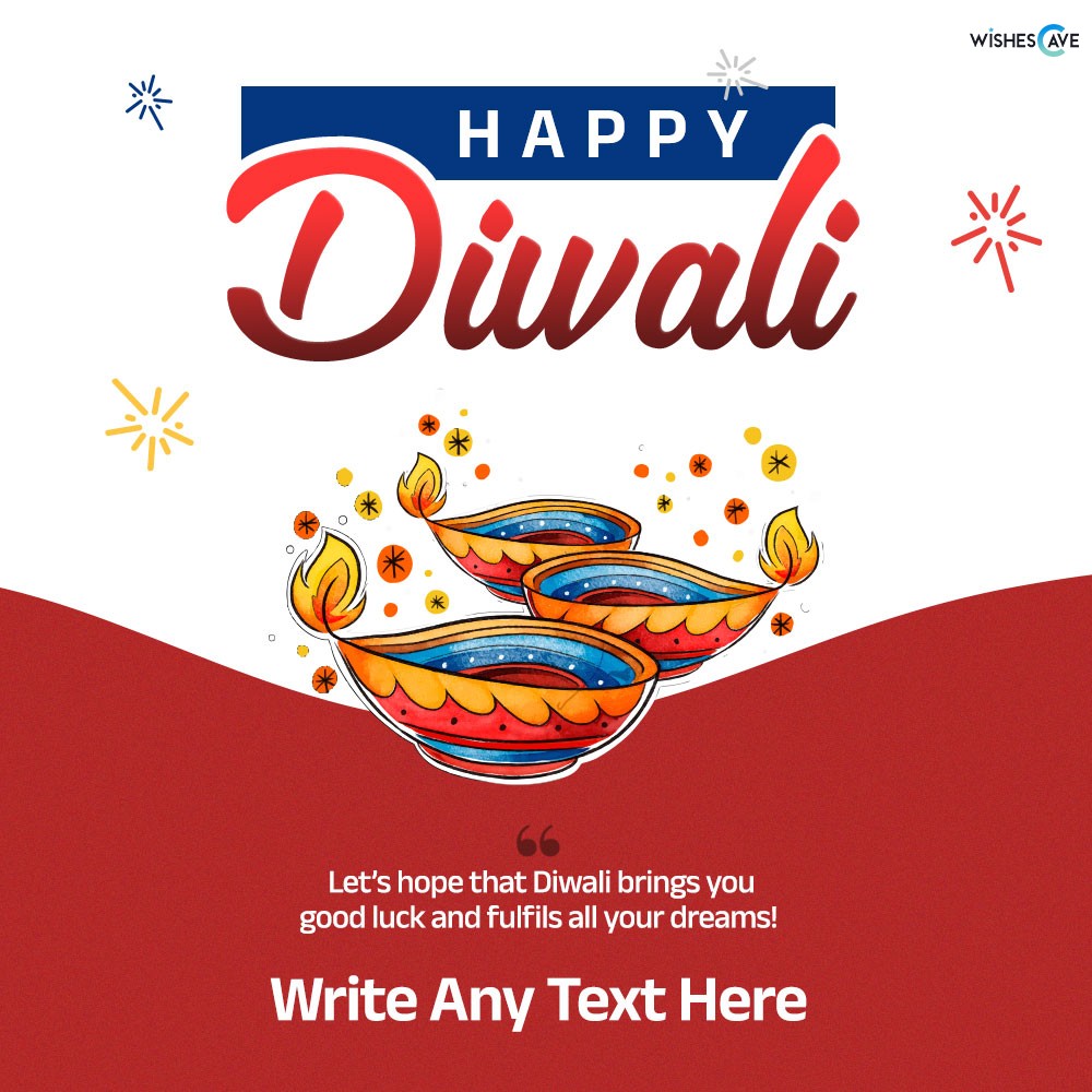 Create Happy Diwali Greetings With Custom Name Text