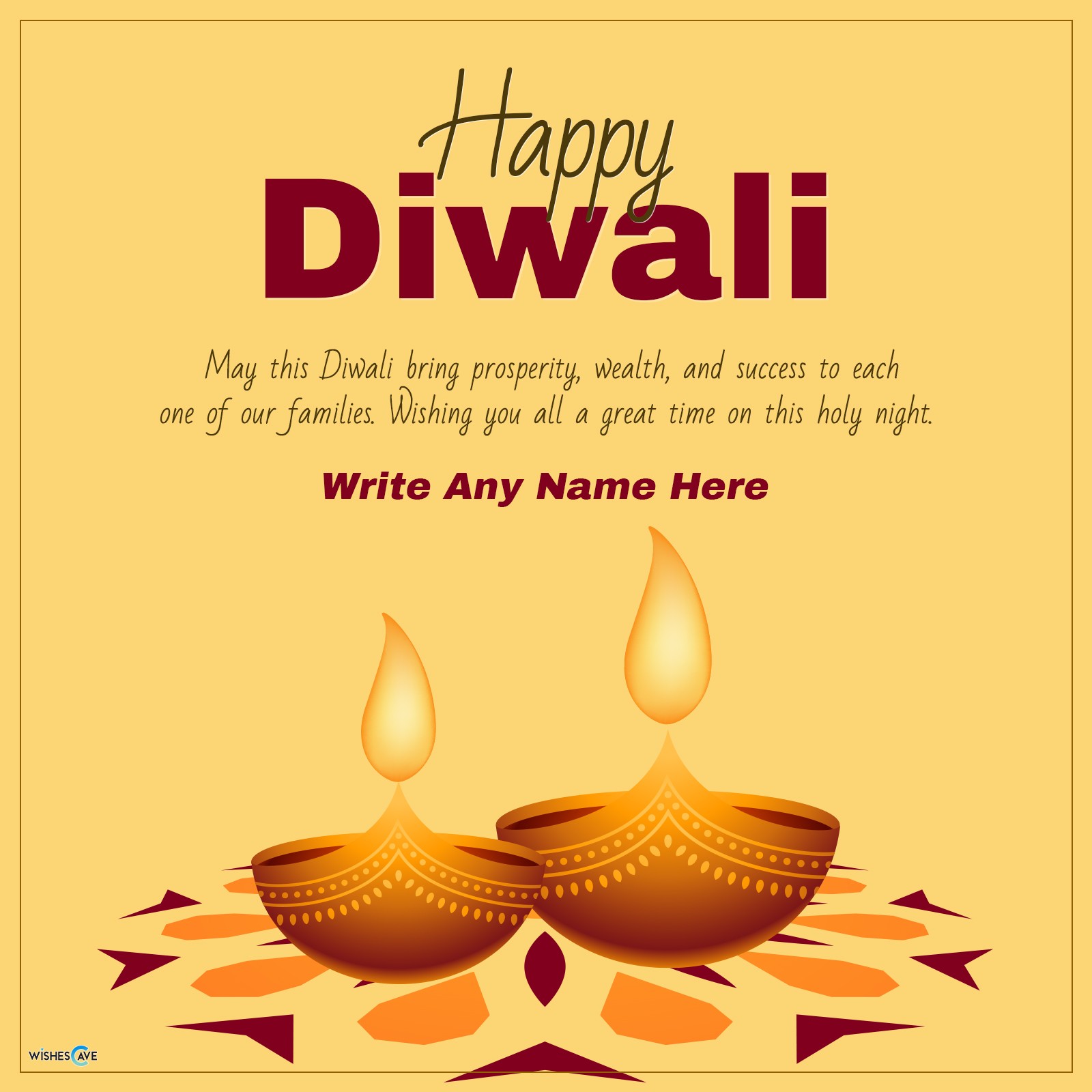 Happy Diwali Success Quotes For Family With Name