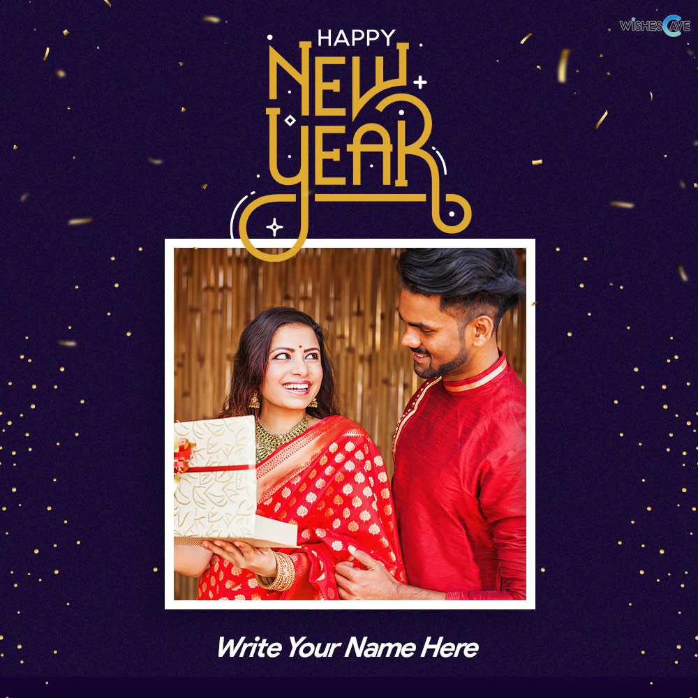 Happy New Year Template Add Photo and Your Own Message