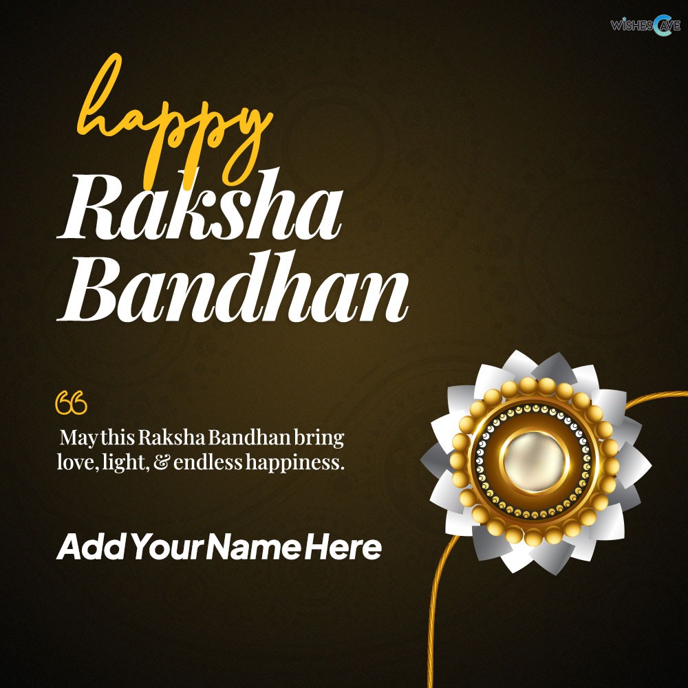 Beautiful Rakhi photo Happy Raksha Bandhan card