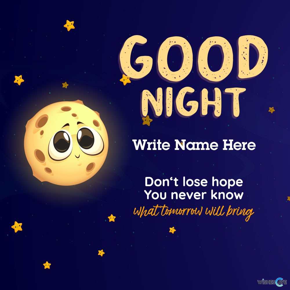 Motivational Good Night Greeting Card Image