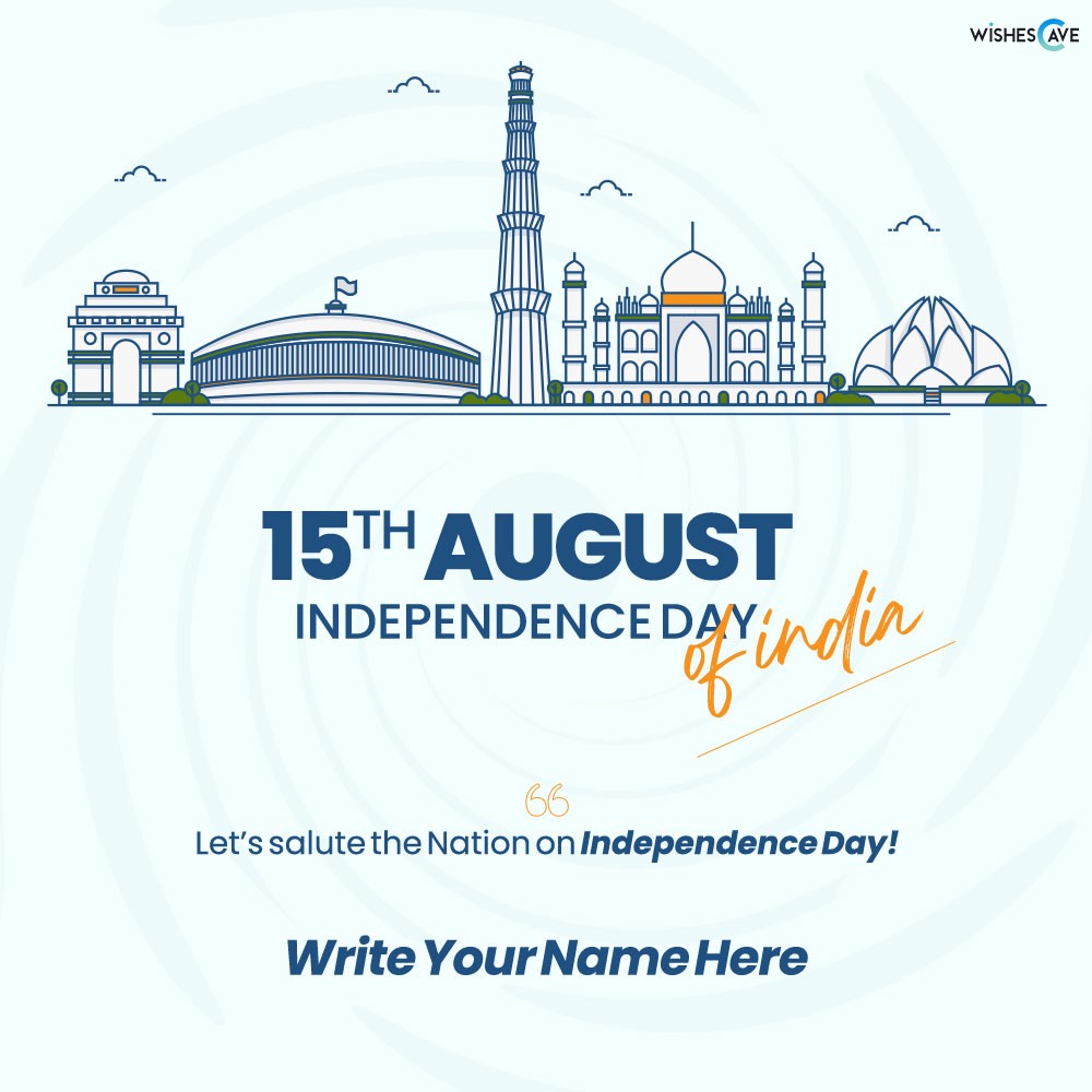 Historical Monuments of India happy Independence Day Card