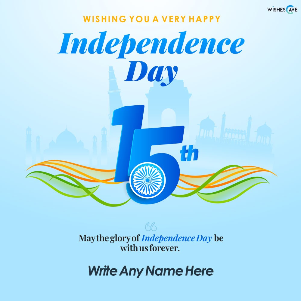 Independence Day Cards with My Name to Celebrate Nation's Glory