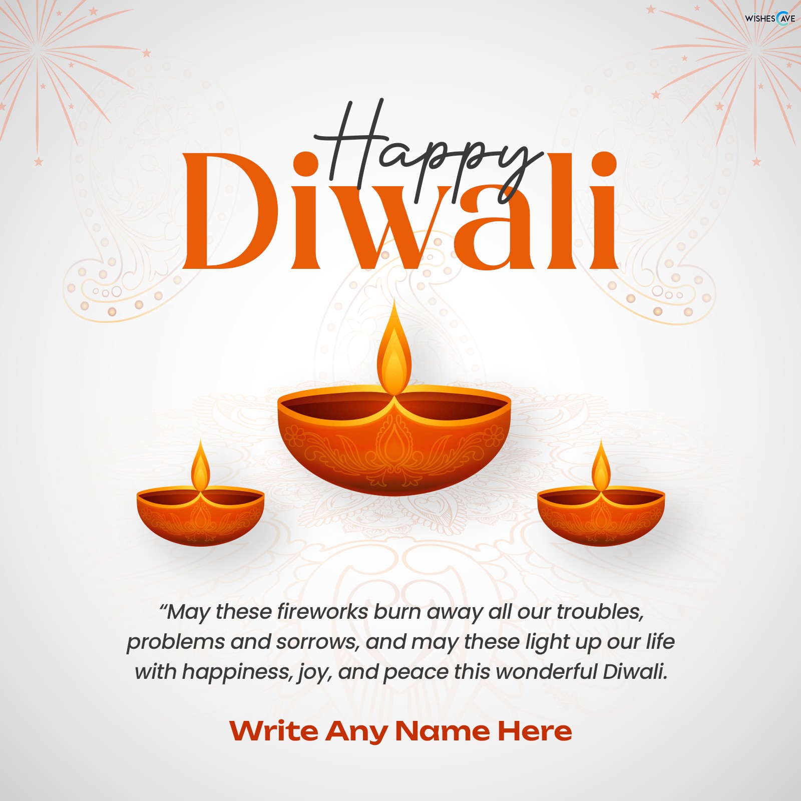 Make A Diwali Greeting Card Online On WishesCave