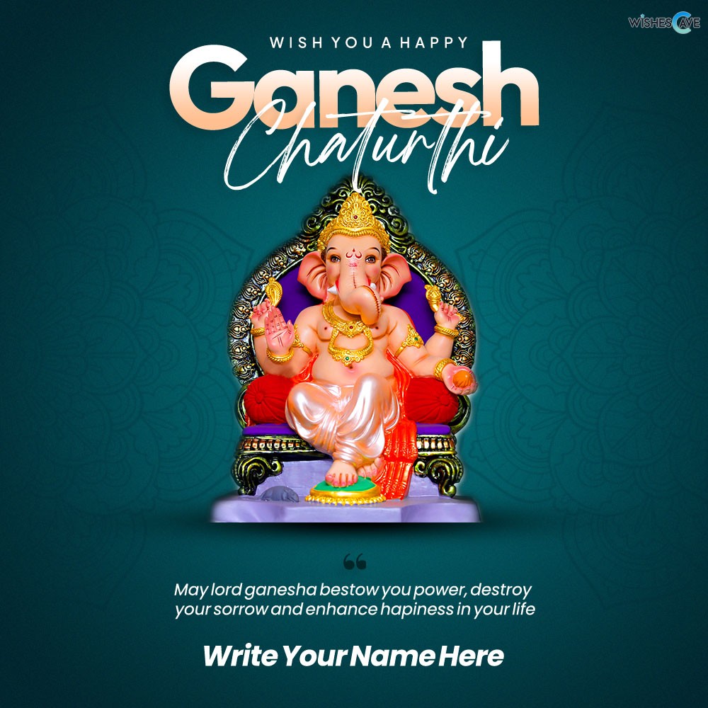 Gorgeous Ganesha Idol Happy Ganesh Chaturthi Wishes