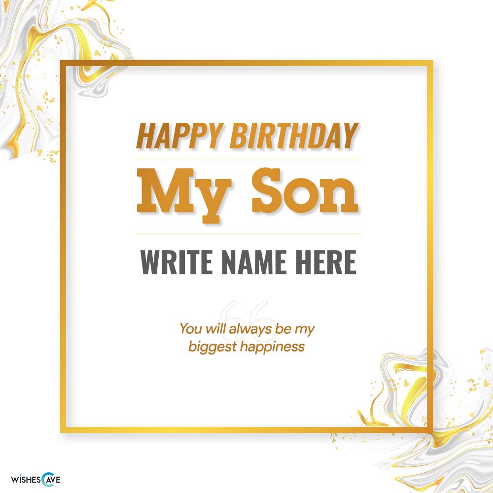My son happy birthday wishes card