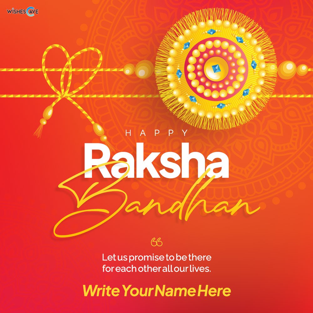 Raksha Bandhan Greeting Card with heart-touching Wishes
