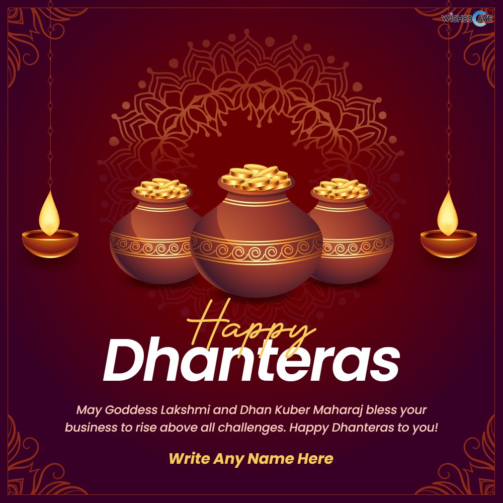 Shubh Dhanteras Wishes Quotes In English With Name