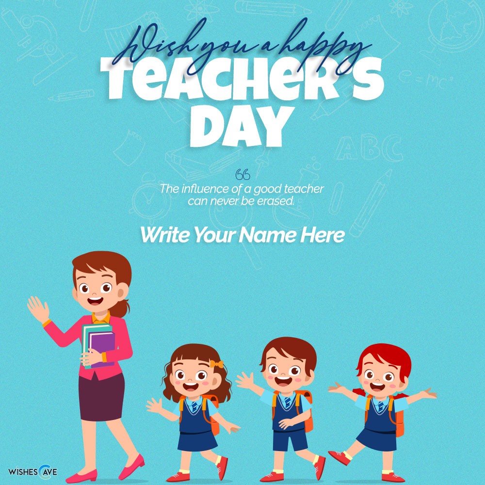 A Greetings card with Teacher's Day wishes quotes