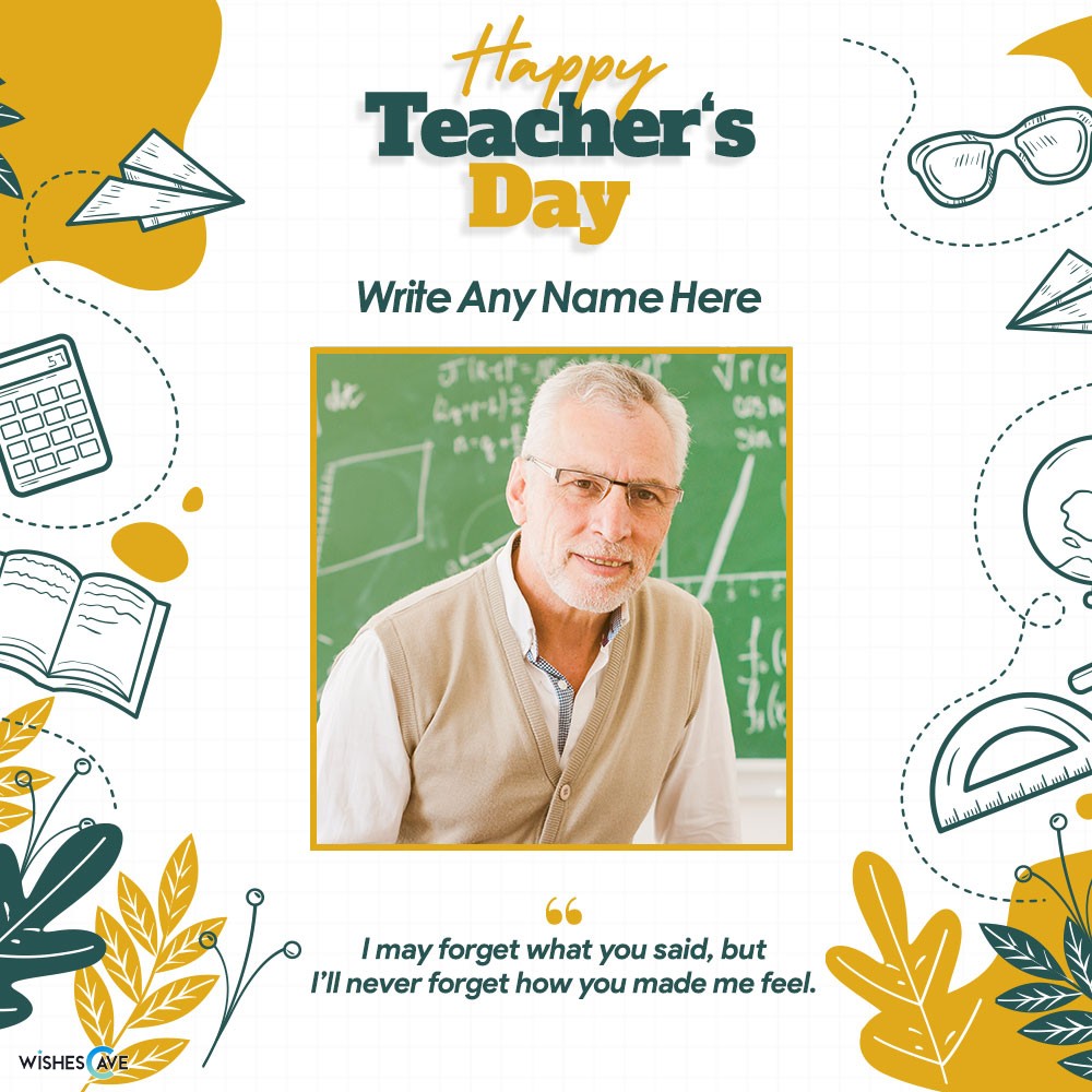 Online Photo Card Maker for Teacher's Day wishes