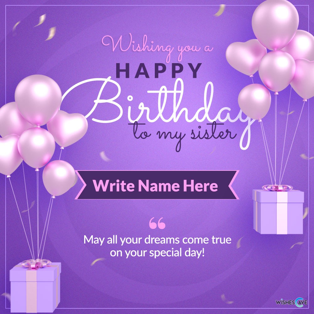Pink balloons and purple orchid happy birthday card