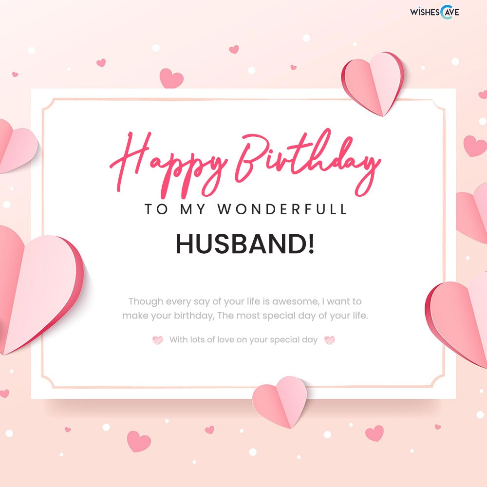 Envelope Type Birthday Card For Wonderful Husband Birthday Wishes